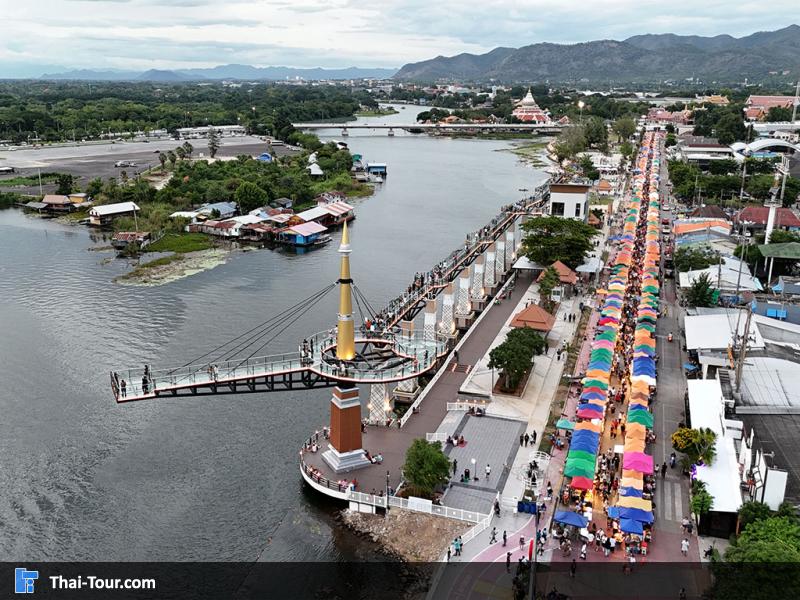 สกายวอร์ค กาญจนบุรี ภาพจากกล้องมุมสูง 