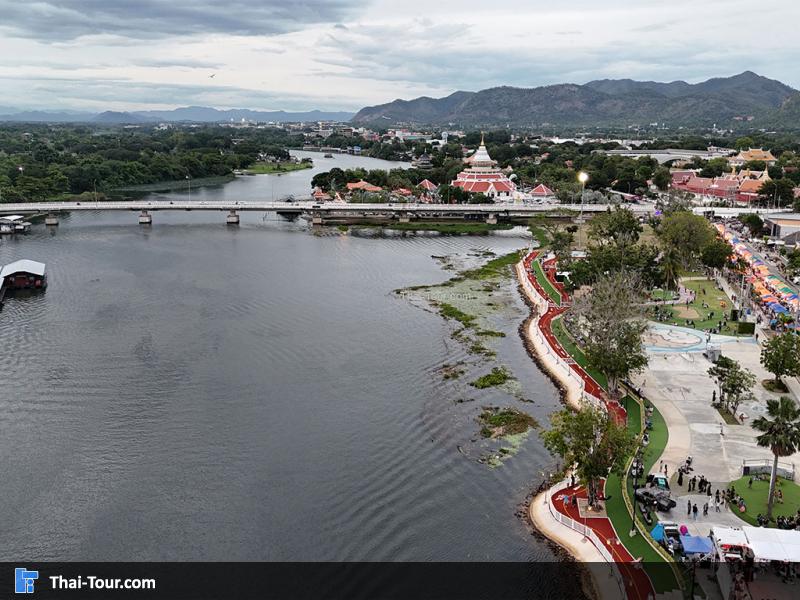 สกายวอร์ค กาญจนบุรี ภาพจากกล้องมุมสูง 