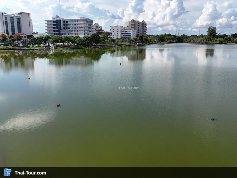 ภาพมุมสูง สวนสาธารณะหนองประจักษ์