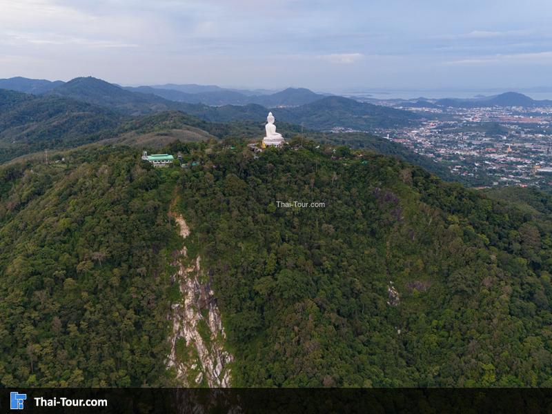 ภาพมุมสูง พระพุทธมิ่งมงคลเอกนาคคีรี