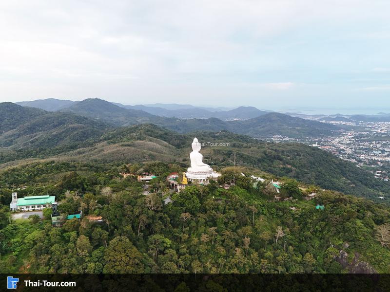 ภาพมุมสูง พระพุทธมิ่งมงคลเอกนาคคีรี