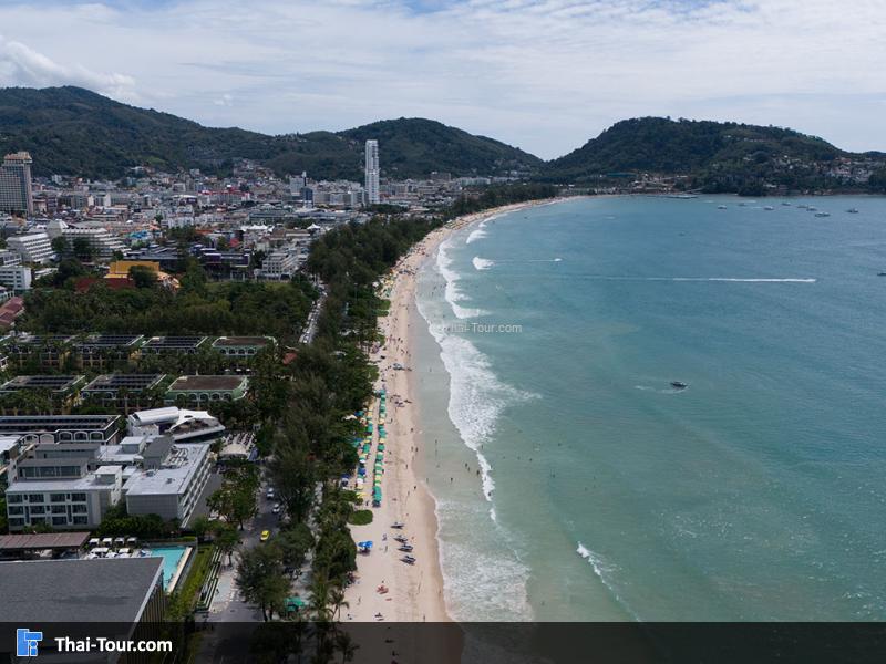 ภาพมุมสูง ชายหาดป่าตอง