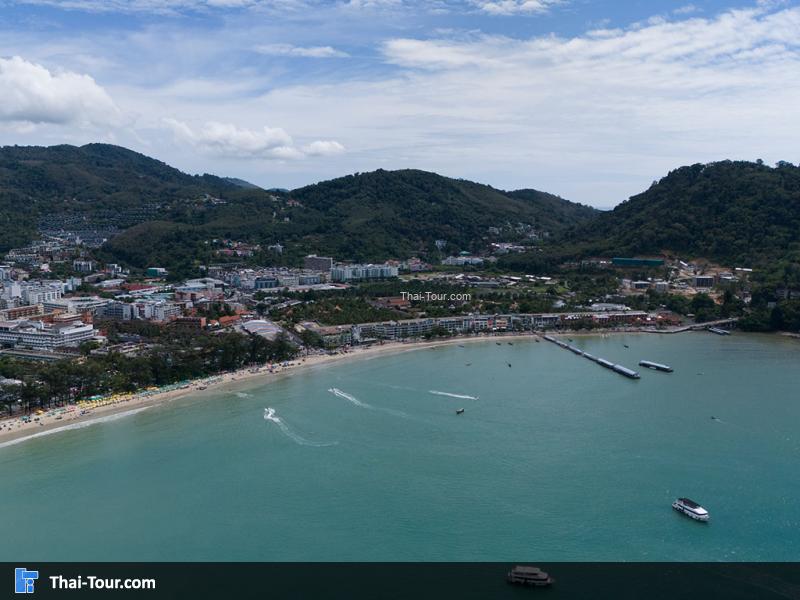 ภาพมุมสูง ชายหาดป่าตอง