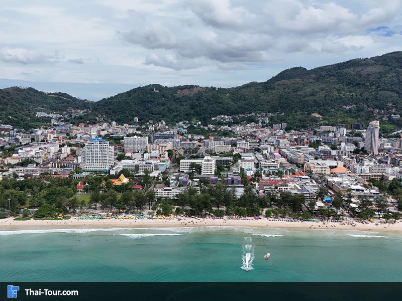 ภาพมุมสูง ชายหาดป่าตอง