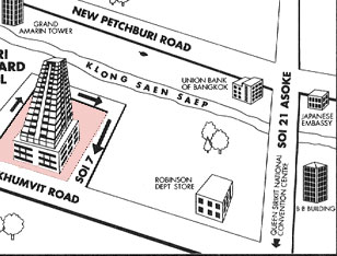 Amari Boulevard Hotel Bangkok : Map