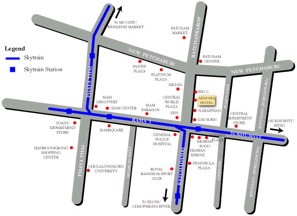 Map of Arnoma Hotel Bangkok - ç ا෾