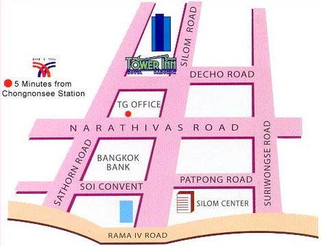Map - Tower Inn Hotel Bangkok
