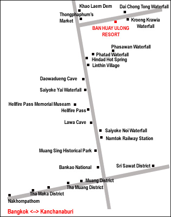 Map - Ban Huay Ulong,Kanchanaburi by HOTEL THAILAND