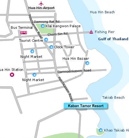 Map of Kaban Tamor Resort - Hua Hin