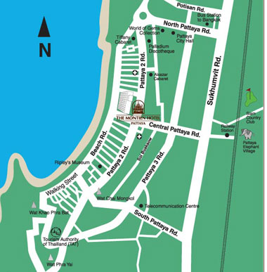 Map of The Montien Hotel - Pattaya