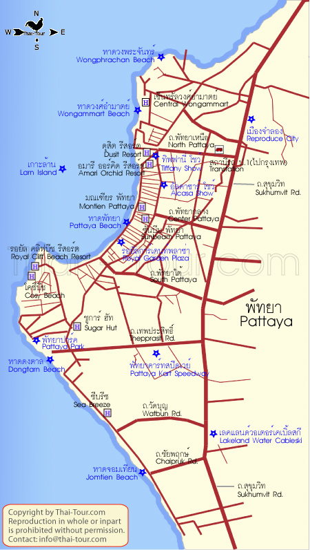 แผนที่พัทยา (Pattaya Map)