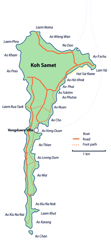 koh samet island map
