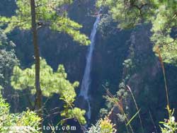 Mae Surin Waterfall on the top view spot