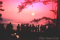 sunset at Pha Lom Sak