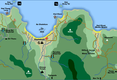 Chaloklum Bay Resort, Map