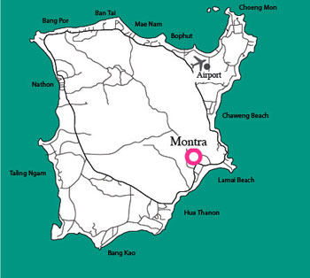 Map of montra samui - Koh Samui