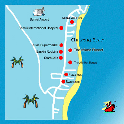 The Island Resort & Spa, Map