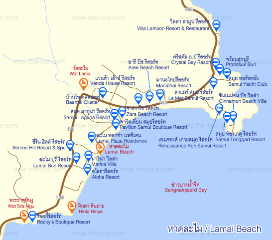 แผนที่หาดละไม